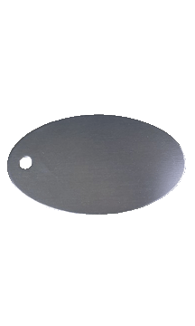 Silver Oval Disc 2"